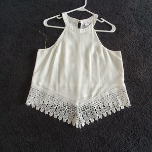 Glamorous White Sleevless Top